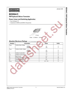 BDW94CFTU datasheet  